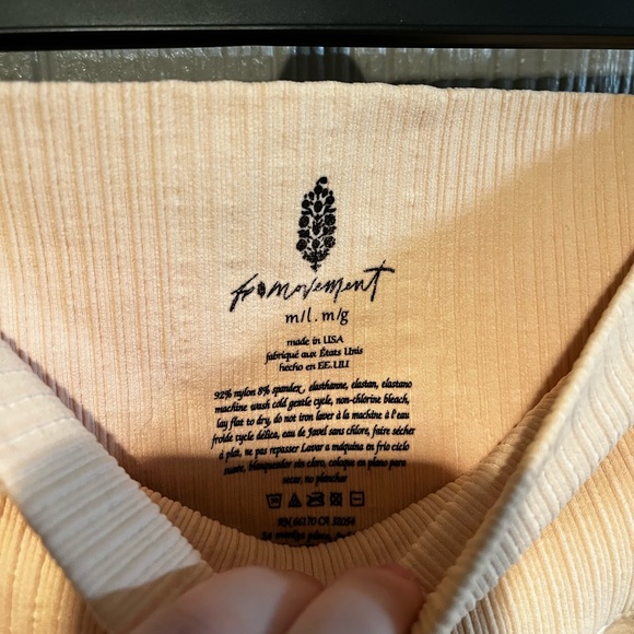 FREE PEOPLE Running Shorts NWOT- cream - Picture 2 of 5